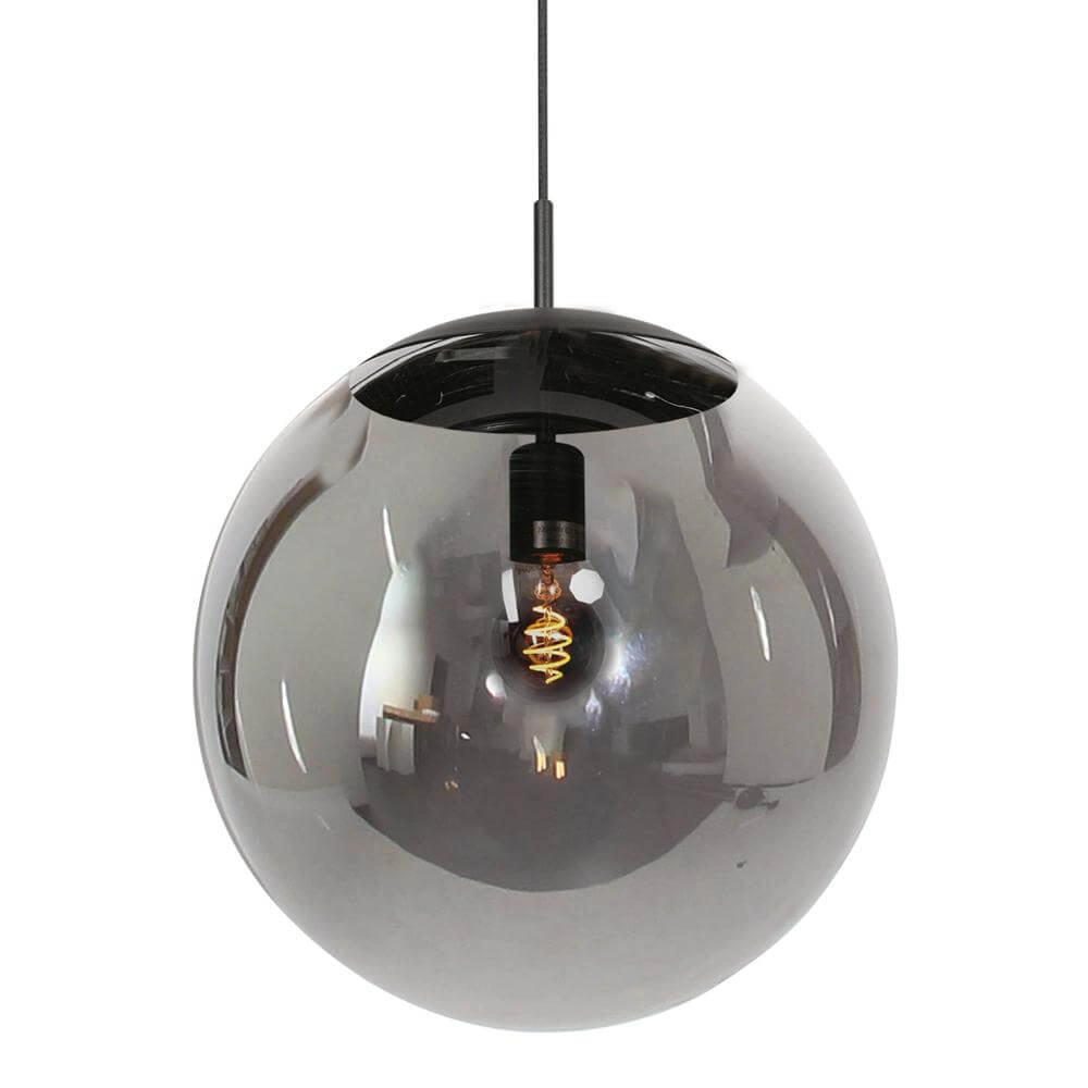 Suspension Bollique noir avec verre fumé Steinhauer 8712746177558