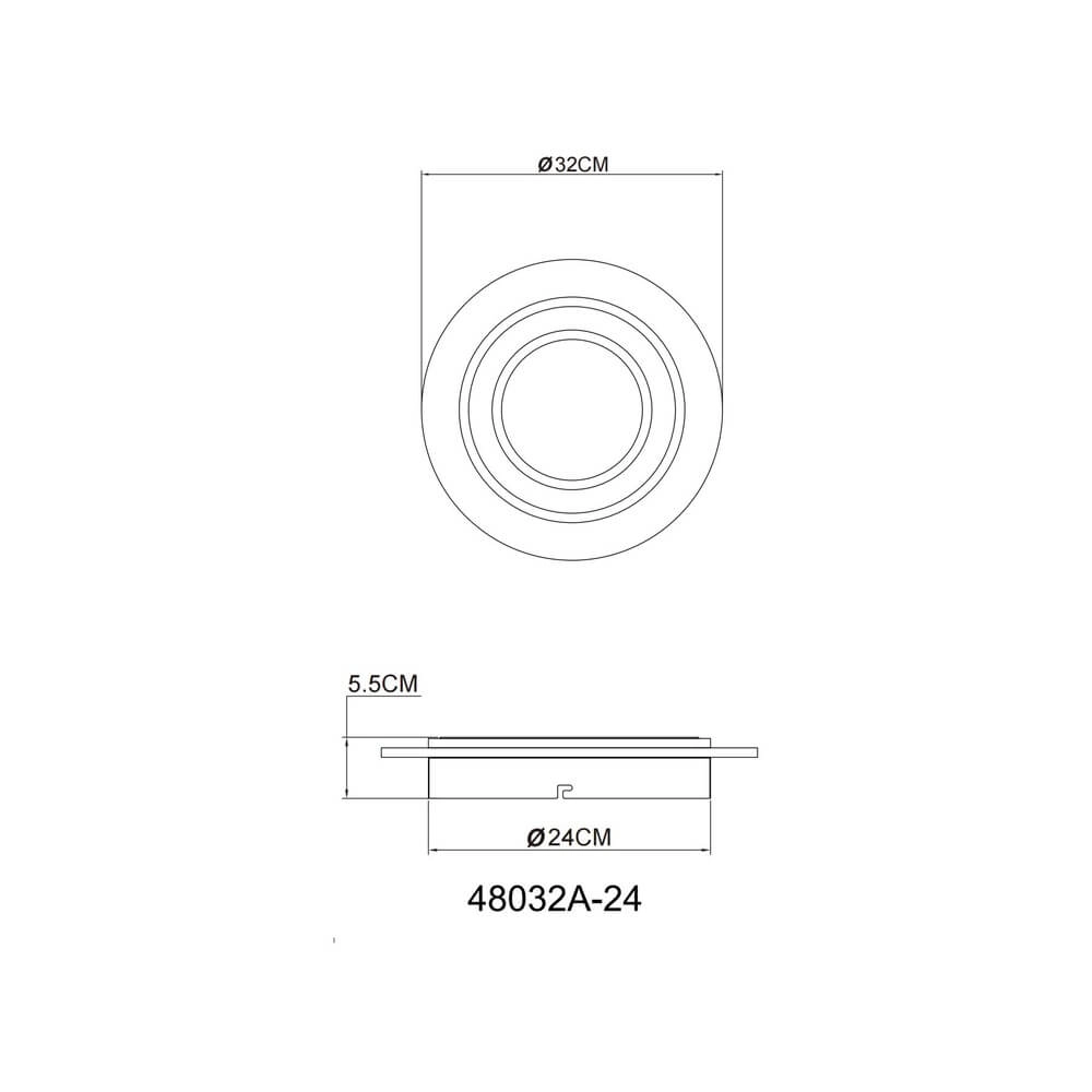 Plafonnier Jayden Ø 32cm noir Globo 9007371487271