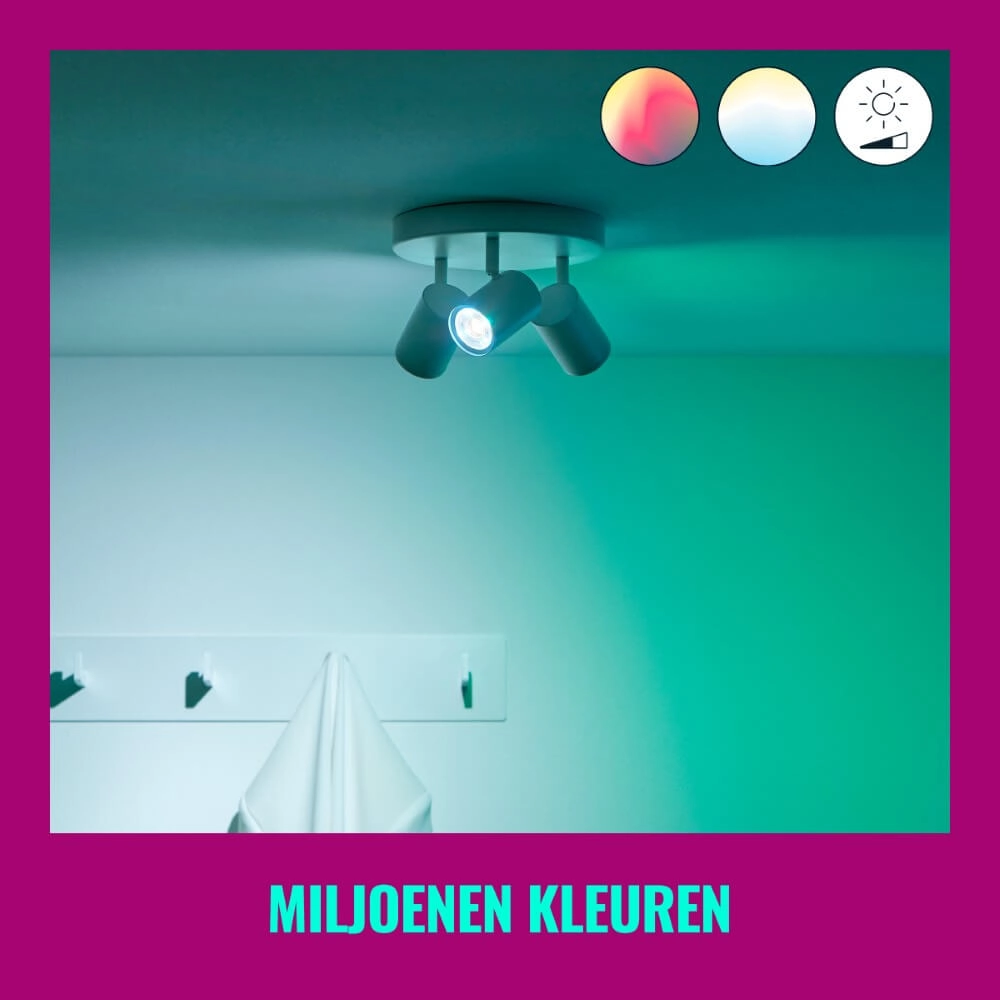 Spot en saillie 3 lumières Imageo intelligent - blanc WiZ 8719514554511