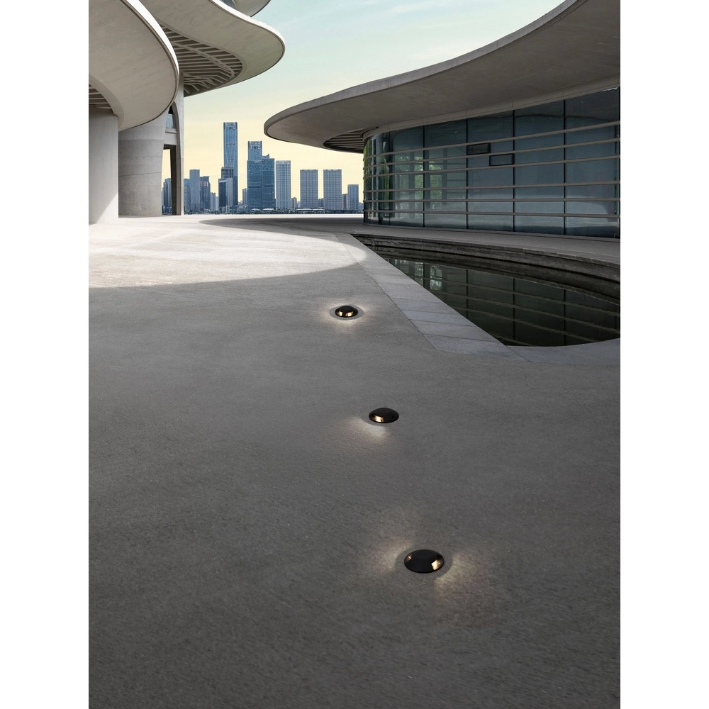 Emplacement plat monté en surface au sol Grado noir - 12W Lyora 5212017497901