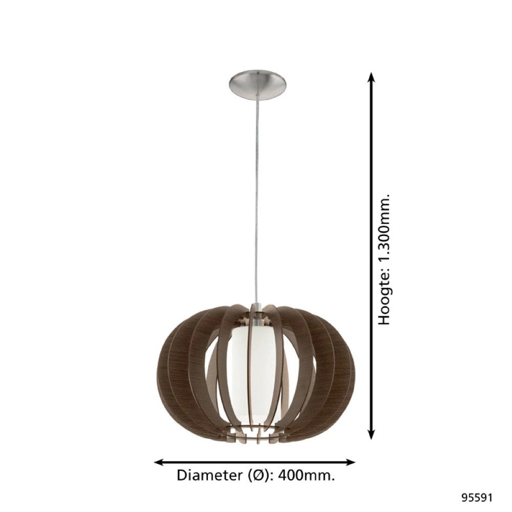 Lampe à suspension Stellato 3 40 cm marron foncé Eglo 9002759955915