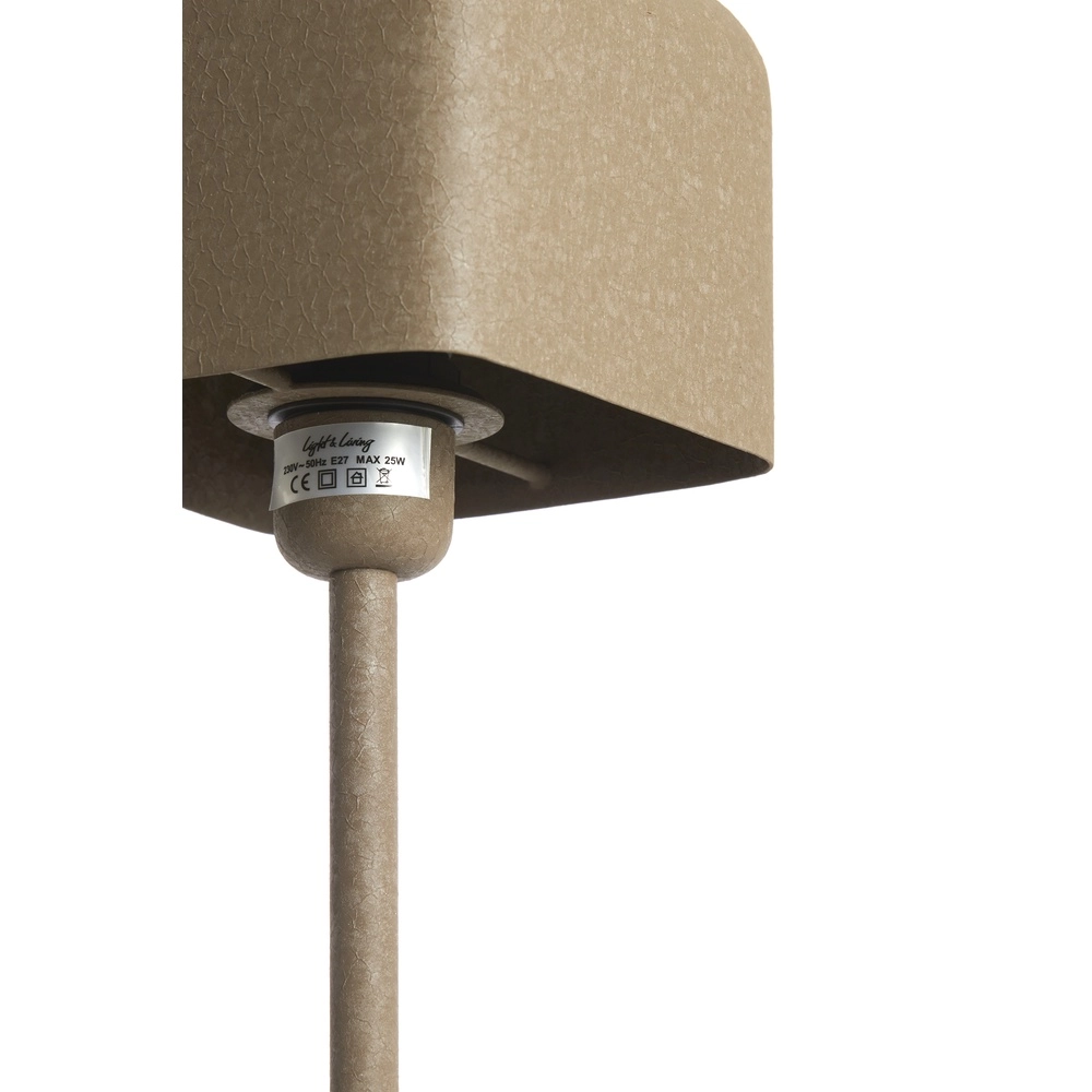 Lampe de chevet Elenie 15x15cm - brun foncé mat Light & Living 8717807818807