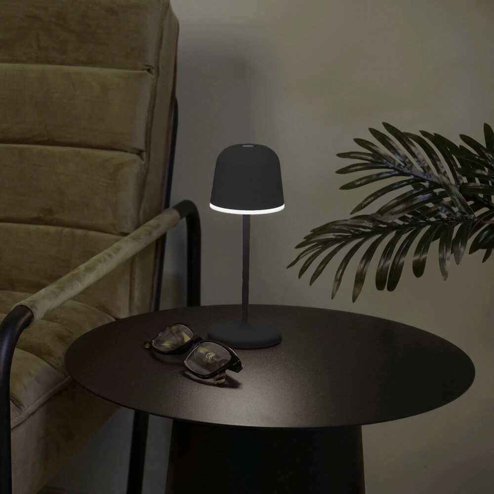 Lampe de table Mannera Noir rechargeable Eglo 9008606355518