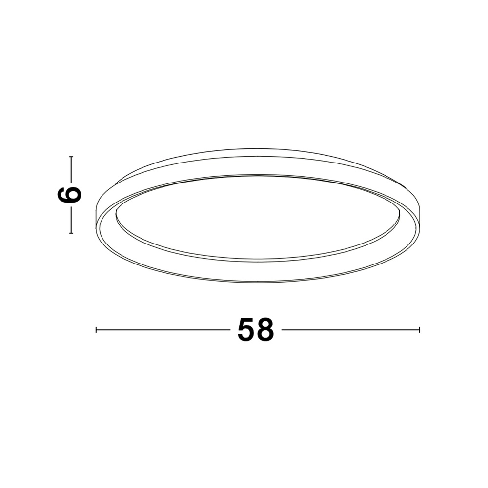 Plafonnier design Pertino Ø 58cm noir Lyora 5212017446015
