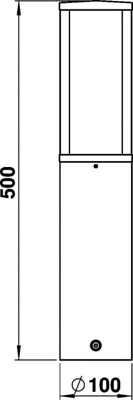 Lampe de terrasse Rod 50 cm - gris Albert 4007235905458