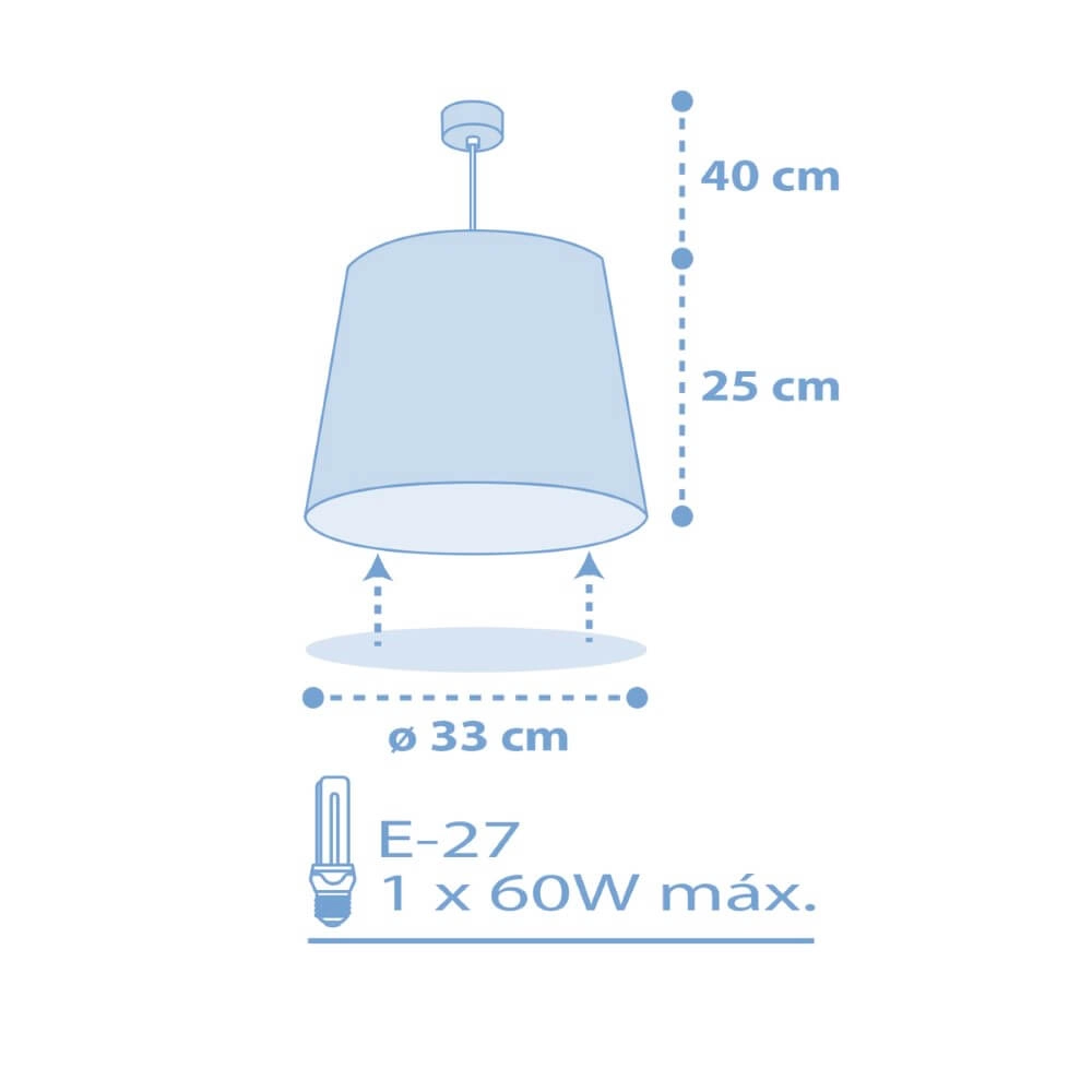 Lampe suspendue chambre d'enfant Star Light bleu doux Dalber 8420406001319