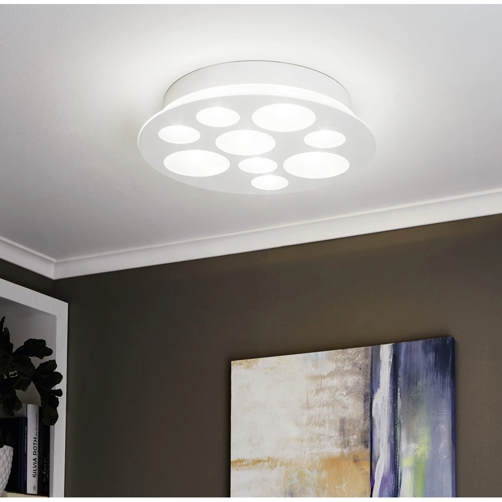 Lampe de plafond moderne Pernato blanc Ø 38cm Eglo 9002759945886