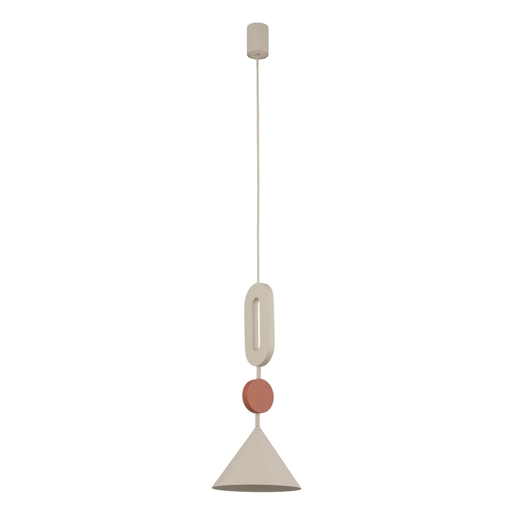 Lampe pendante unique Drops Color brun sable Ø 20,5 cm Lyora 5903139111928