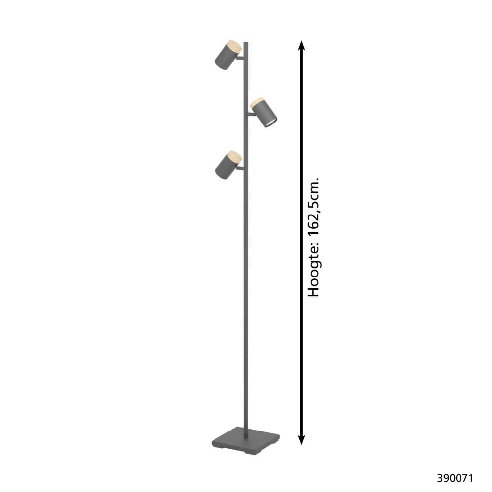 Lampe de lecture noire Cartagena 3 lumières Stars of Light 9008606221318