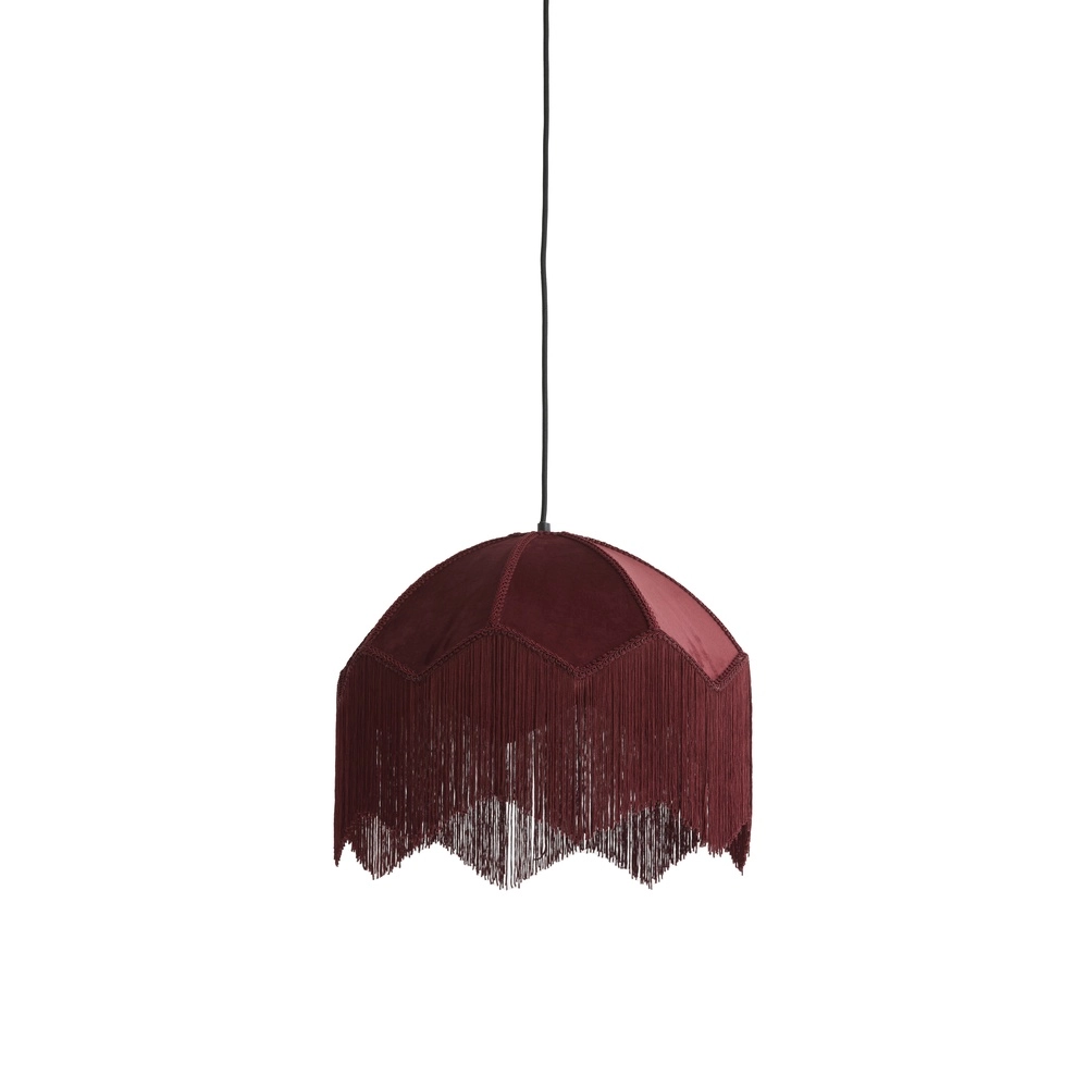Lampe suspendue Malacia Ø 40 cm - velouté bordeaux