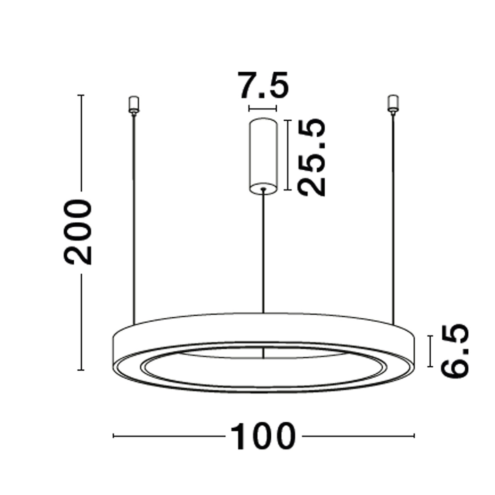 Suspension design Sting noir Ø 100cm Lyora 5212017437440