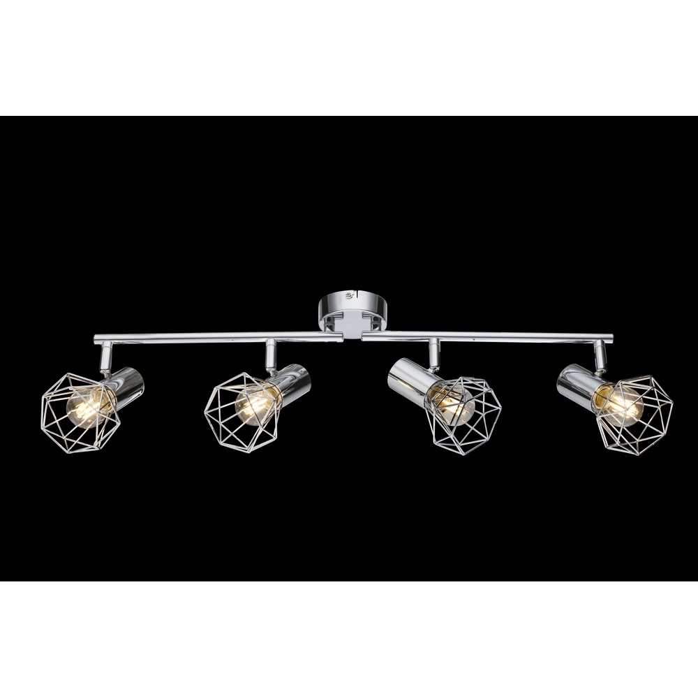 Lampe de plafond à 4 lumières Xara I Chrome Globo 9007371334292