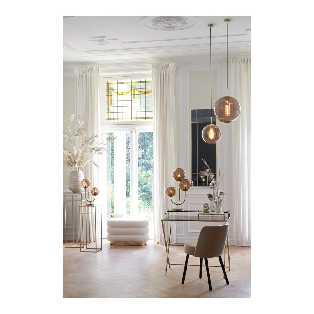 Lampe suspendue Magdala Ø 48cm d’ambre Light & Living 8717807636319