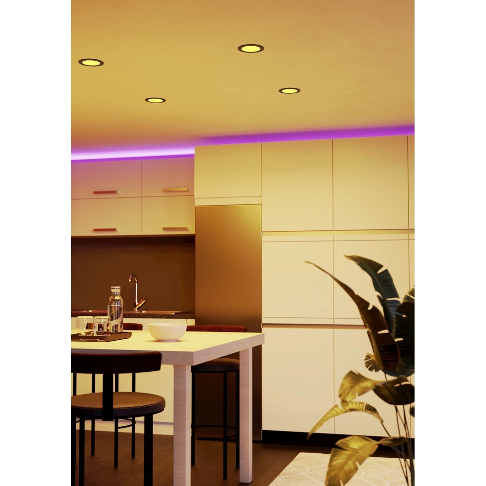 Lampe encastrée IP44 Fueva 6-Z Zigbee - noir - Ø 12cm Eglo 9008606330973