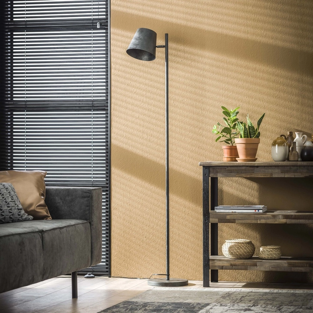 Lampe de pied en métal Flex 157 cm - charbon de bois Lyora 8716803512474