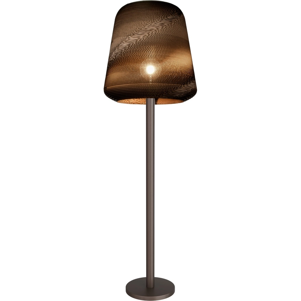Lampe de pied en cacao Carta Moody Ø abat-jour Think Paper 54cm