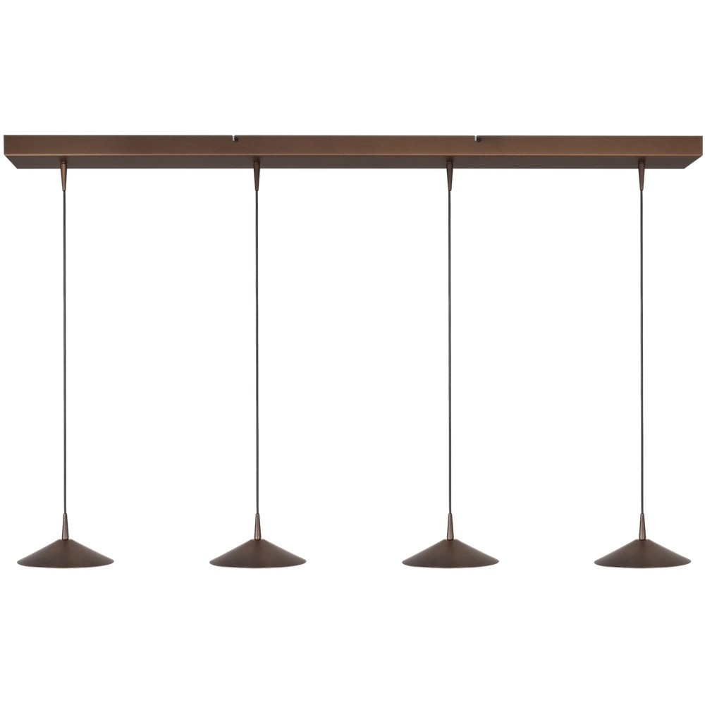Lampe suspendue à 4 lumières Ceppo Brun cacao Ø 18 cm