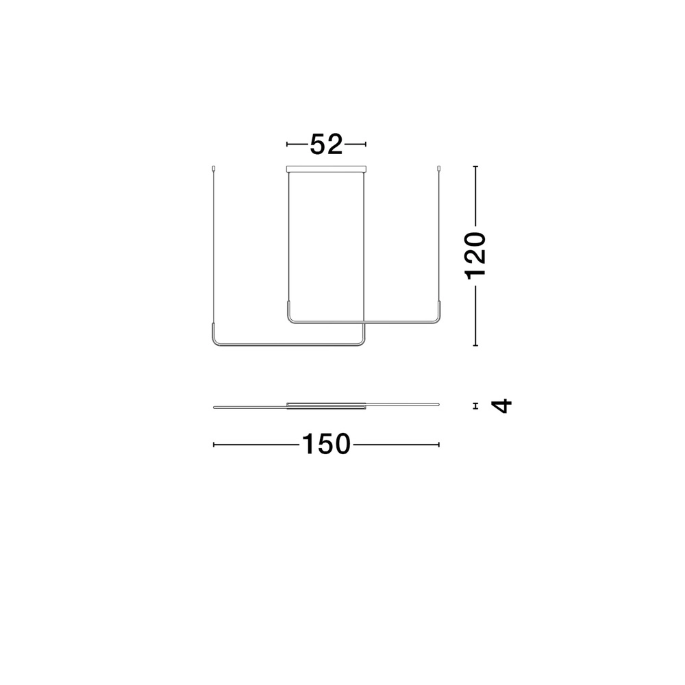 Suspension élégante Strita double or 3000K Lyora 5212017448408