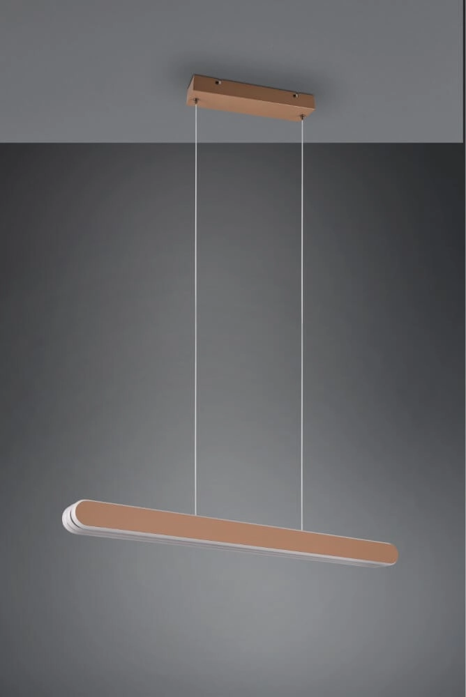 Lampe suspendue Helios 130cm marron Trio 4017807577815