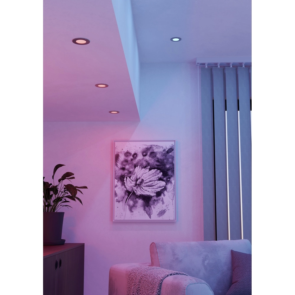 Projecteur encastré IP44 Fueva 6-Z Zigbee - acier inoxydable - Ø 8,8 cm Eglo 9008606331024