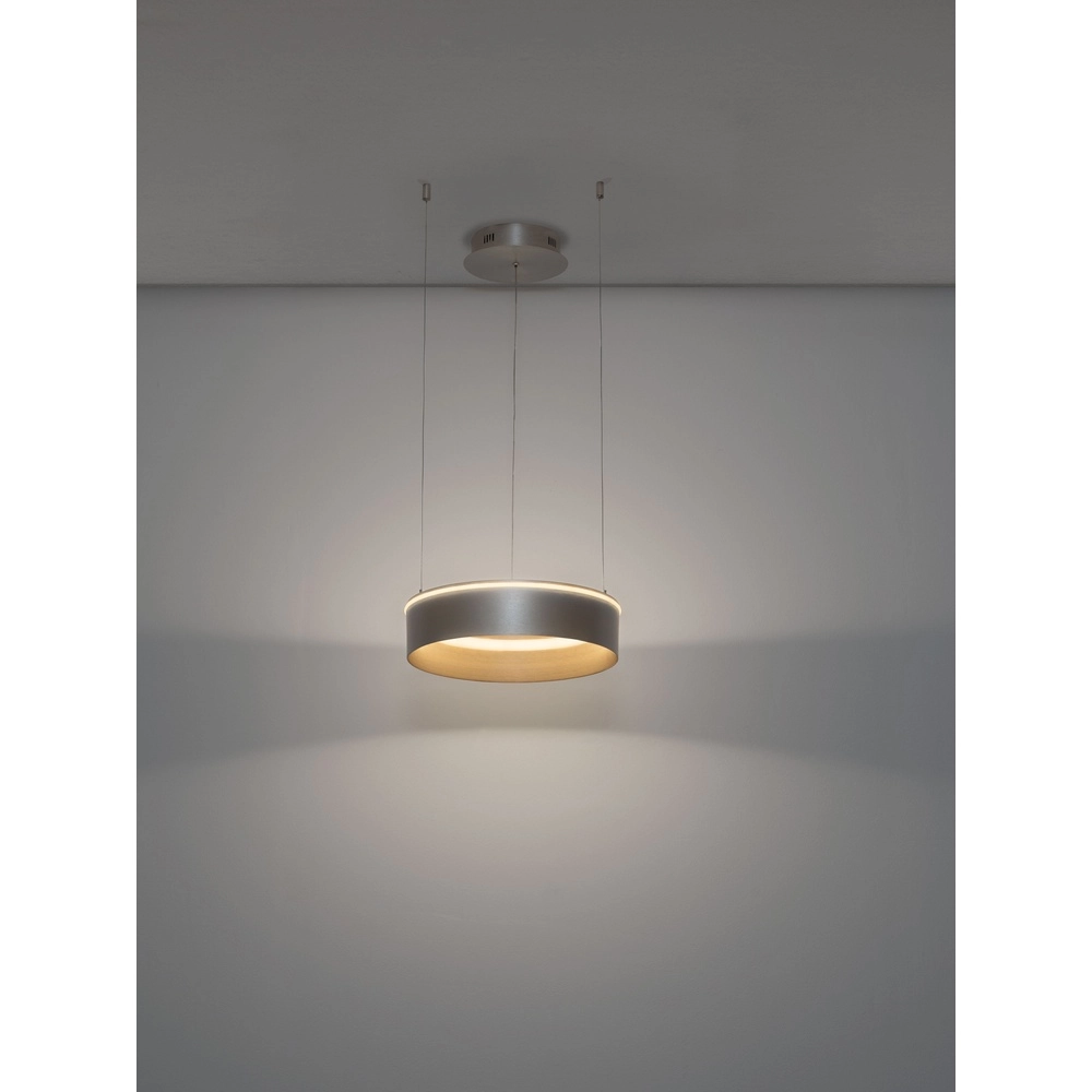 Lampe pendante moderne Olivia nickel Ø 40cm Lyora 5212017494207