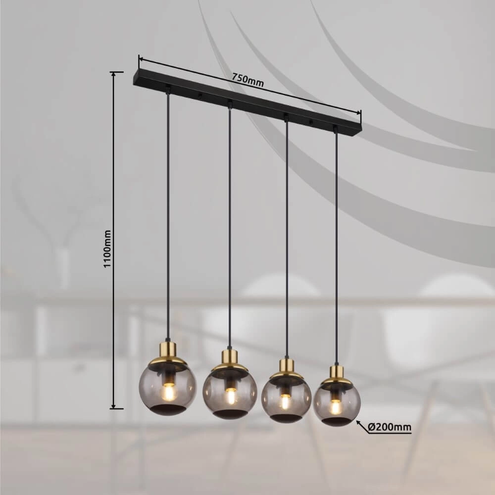 Lampe suspendue design Potter 4 lumières Globo 9007371441372