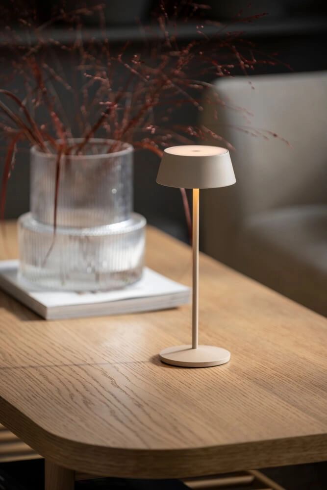 Lampe de table rechargeable Menton brun sable KonstSmide 7318307839333