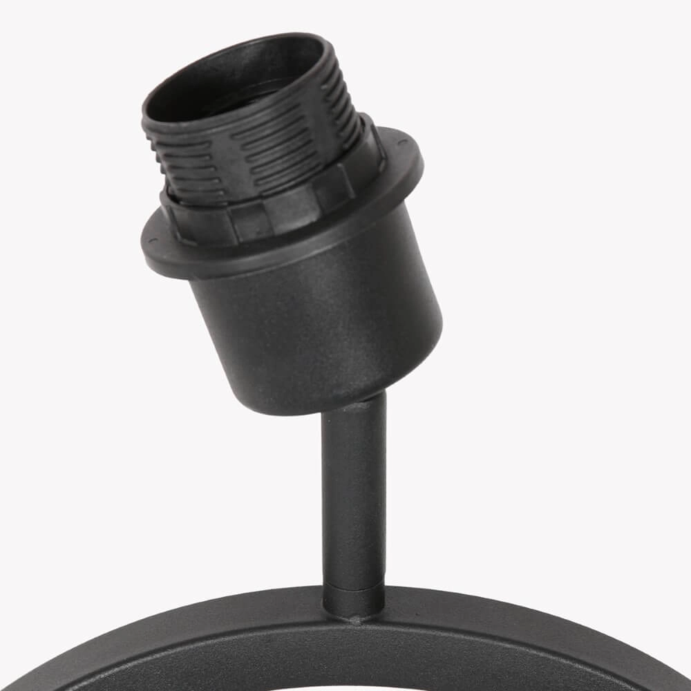 Lampe de table noire Stang avec capuche en velours taupe Steinhauer 8712746166842