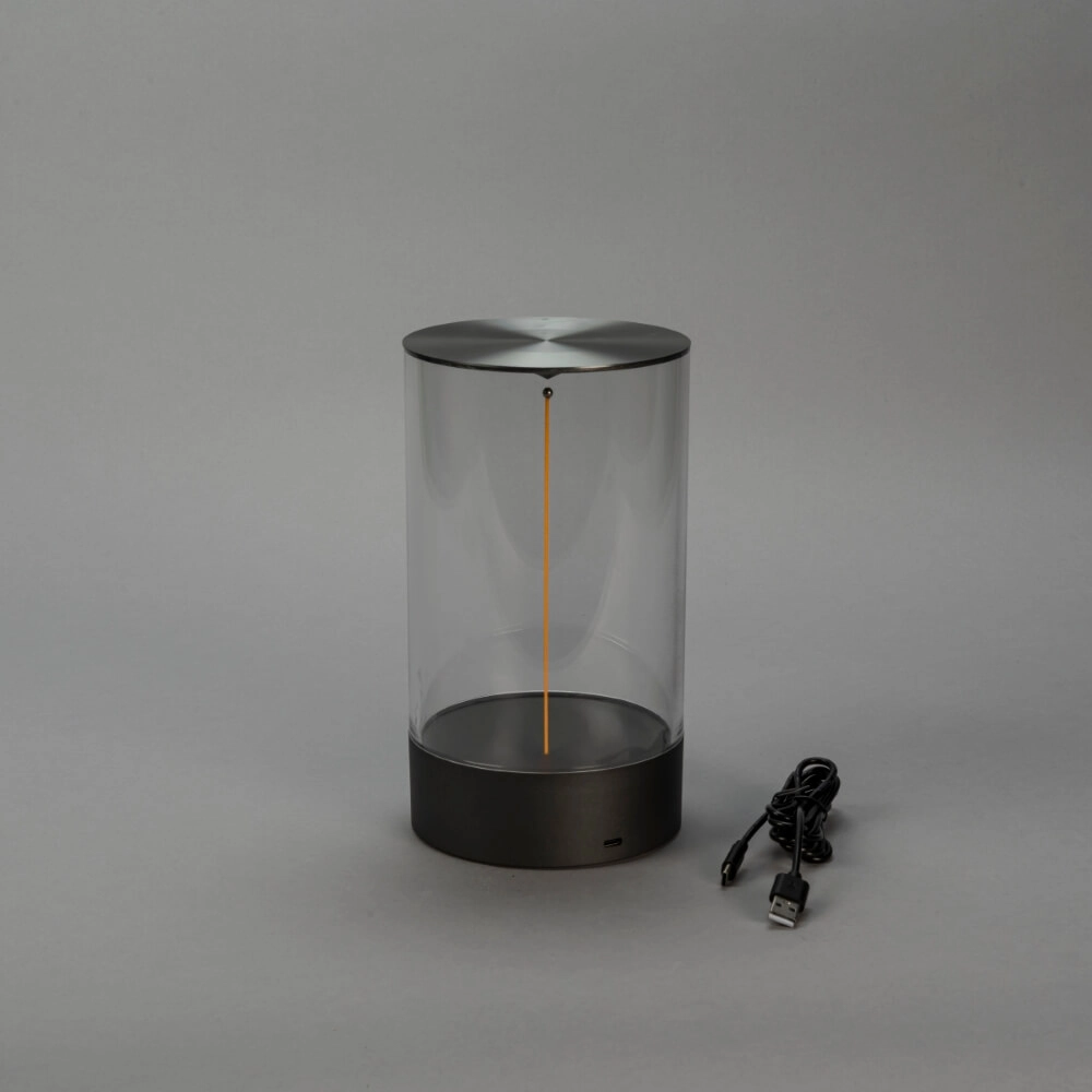 Lampe rechargeable Edison M anthracite KonstSmide 7318307848373