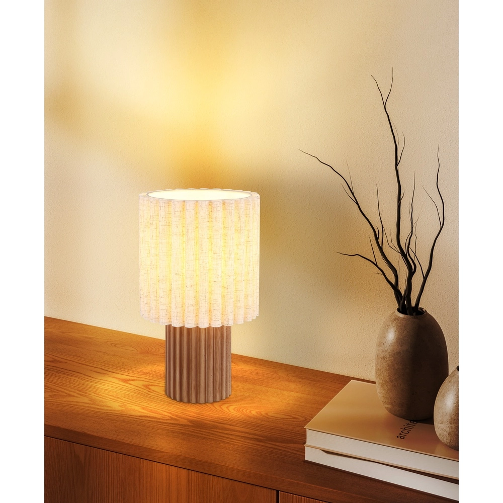 Lampe de table unique Jannie Rond brun Globo 9007371586905