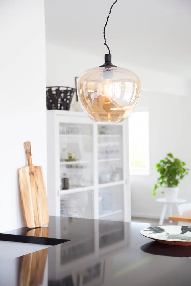 Lampe suspendue Bellissimo verre ambré Ø28cm By Rydéns 7391741057020