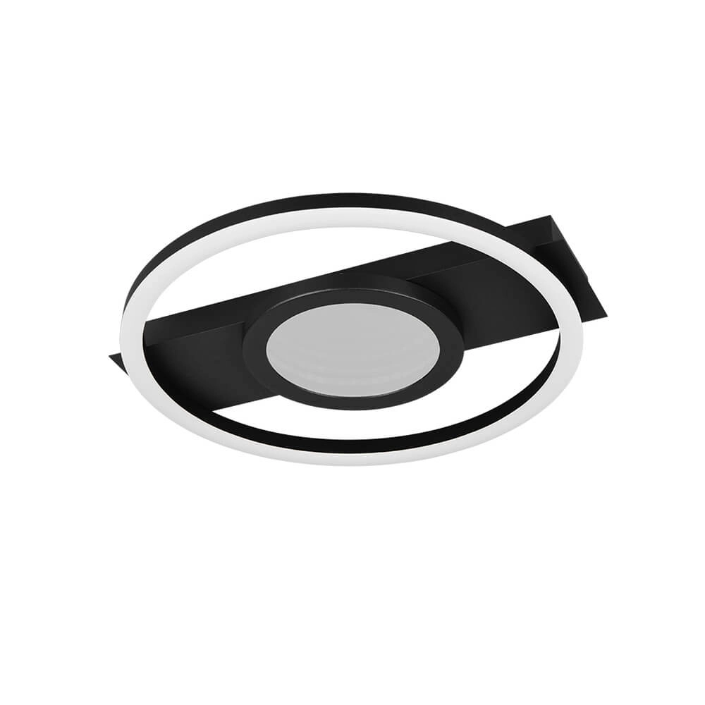 Plafonnier design Wheeler rond noir Trio 4017807640564