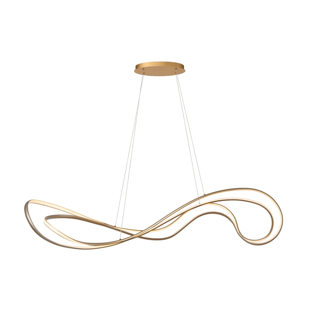 Lampe pendante de conception Sardana Curl Gold