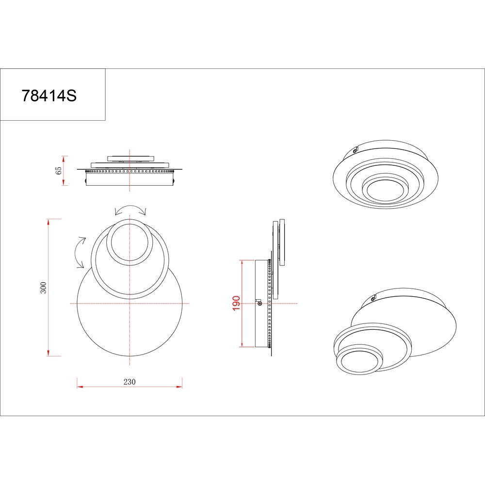Lampe murale noire Odonell avec du bois Globo 9007371566419