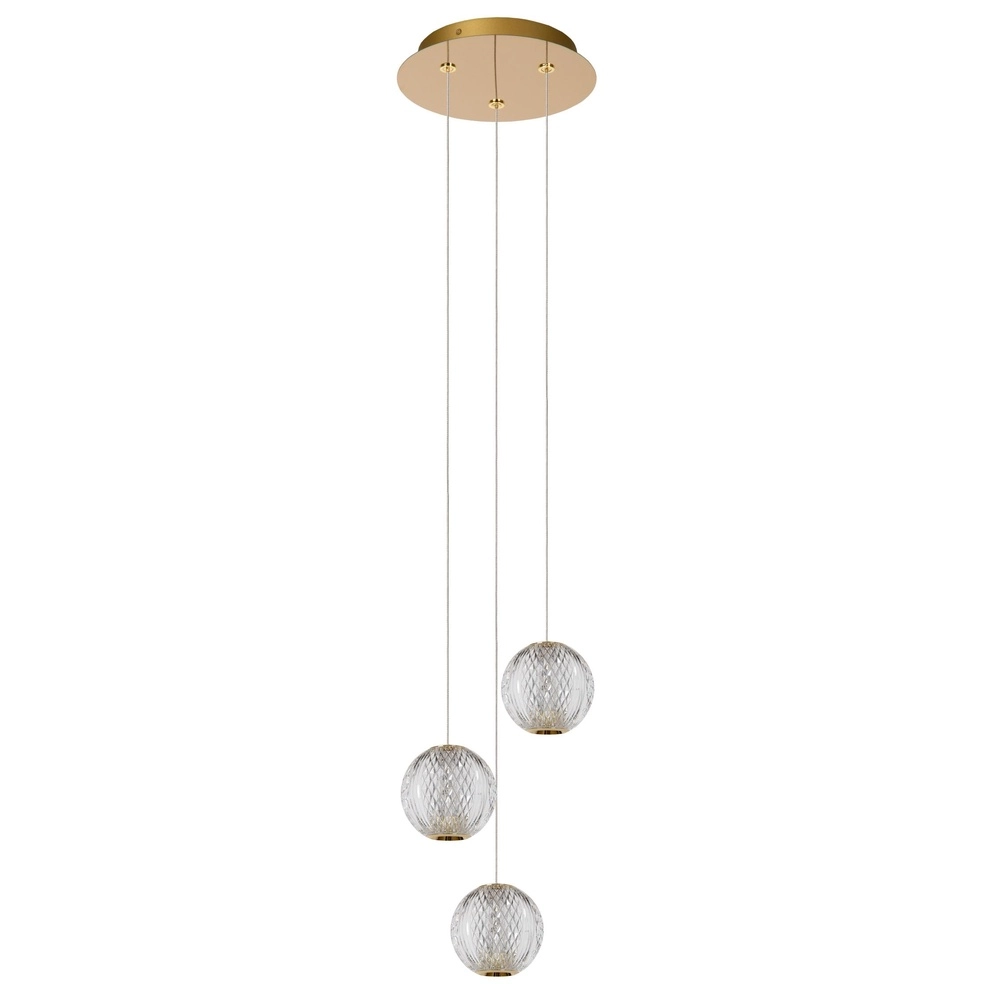 Lampe pendante dorée Cintra Loft 3-lights