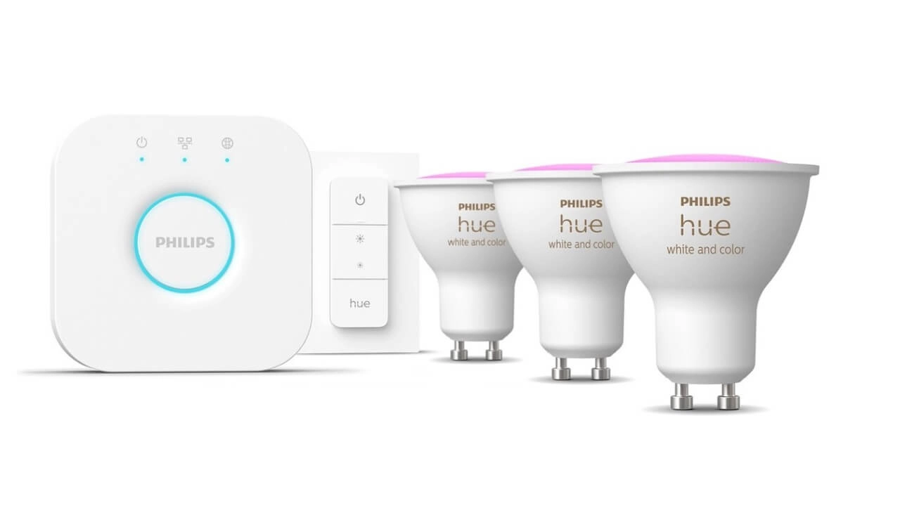 Hue Starterpack - GU10 - 5W - White and Color lot de 3 Philips 8720169254503