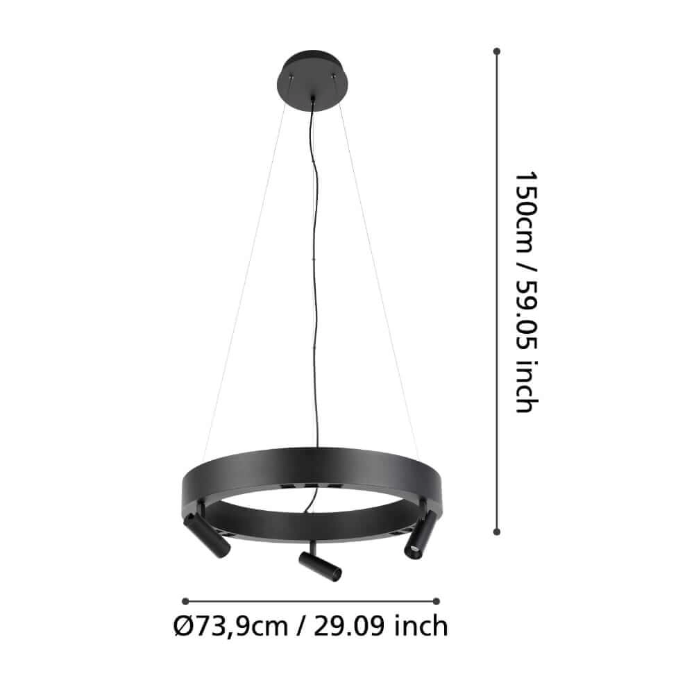 Lampe suspendue LED noire Bruscoli Ø 60 cm Stars of Light 9008606221172