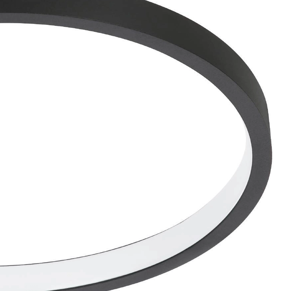 Plafonnier LED orientable Gafares rond - noir Eglo 9008606241002