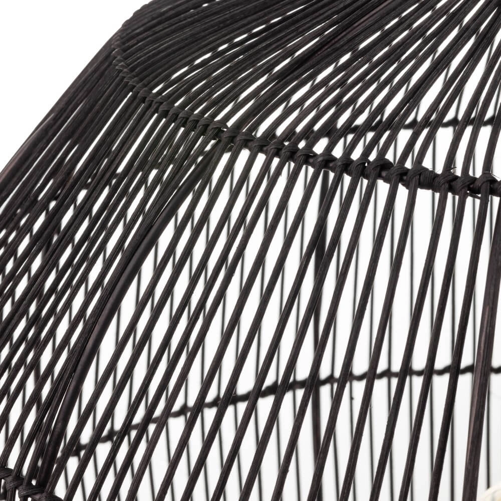 Suspension en rotin Haiti L Ø 53,5cm noir Lyora 5903139111683