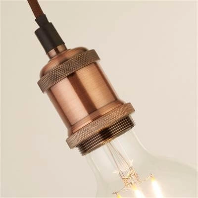 Lampe suspendue Suspi cuivre rouge avec du noir Searchlight 5053423140780