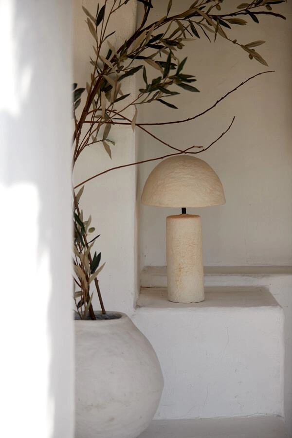 Lampe de table Qazu japandi Ø 30cm