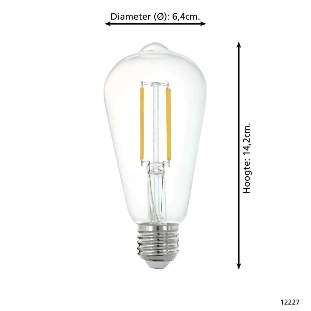 Ampoule de lampe LED Zigbee - E27 - 6 watt - 2700K - ST64 Eglo 9002759122270