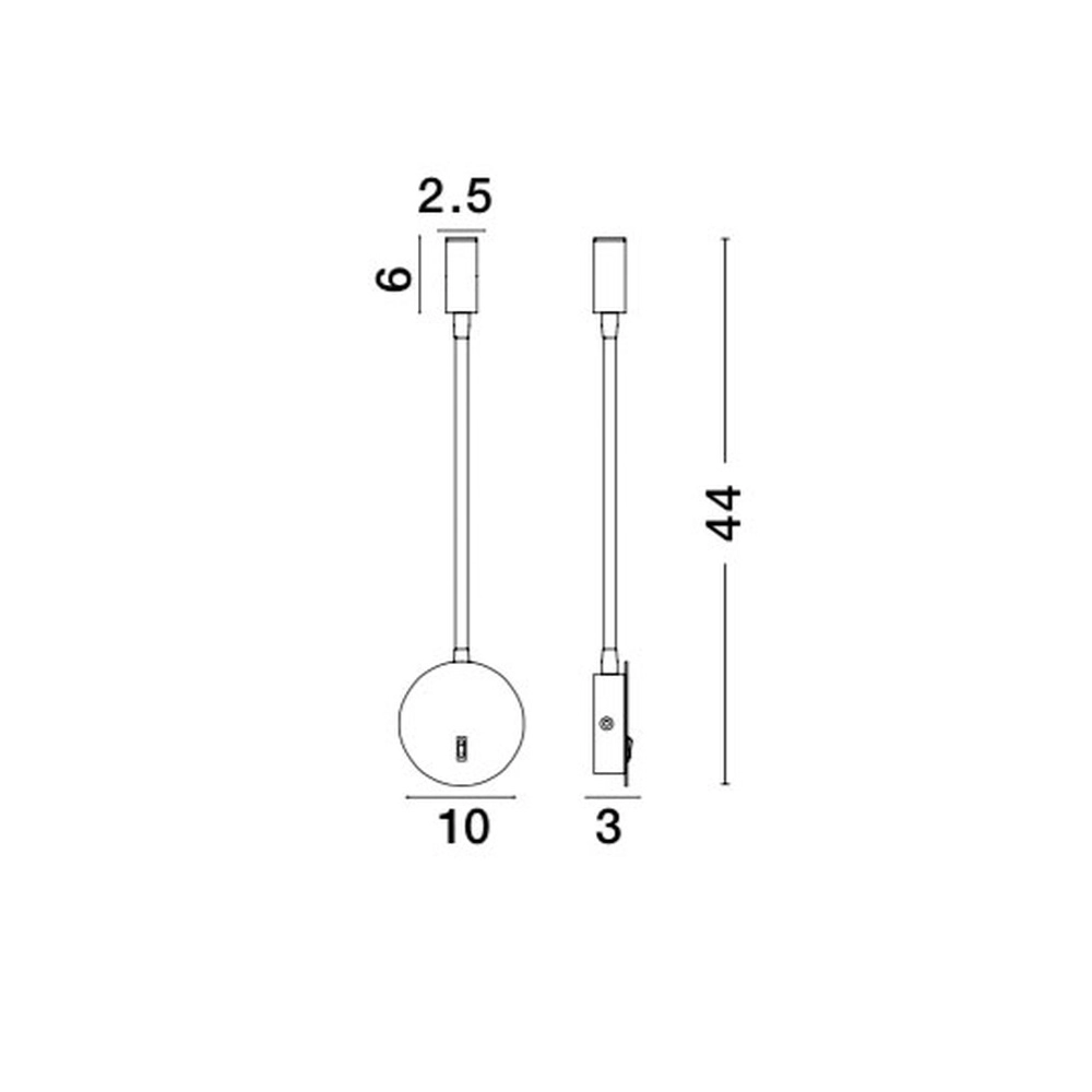 Lampe de lecture Jaco noir Lyora 5212017410962