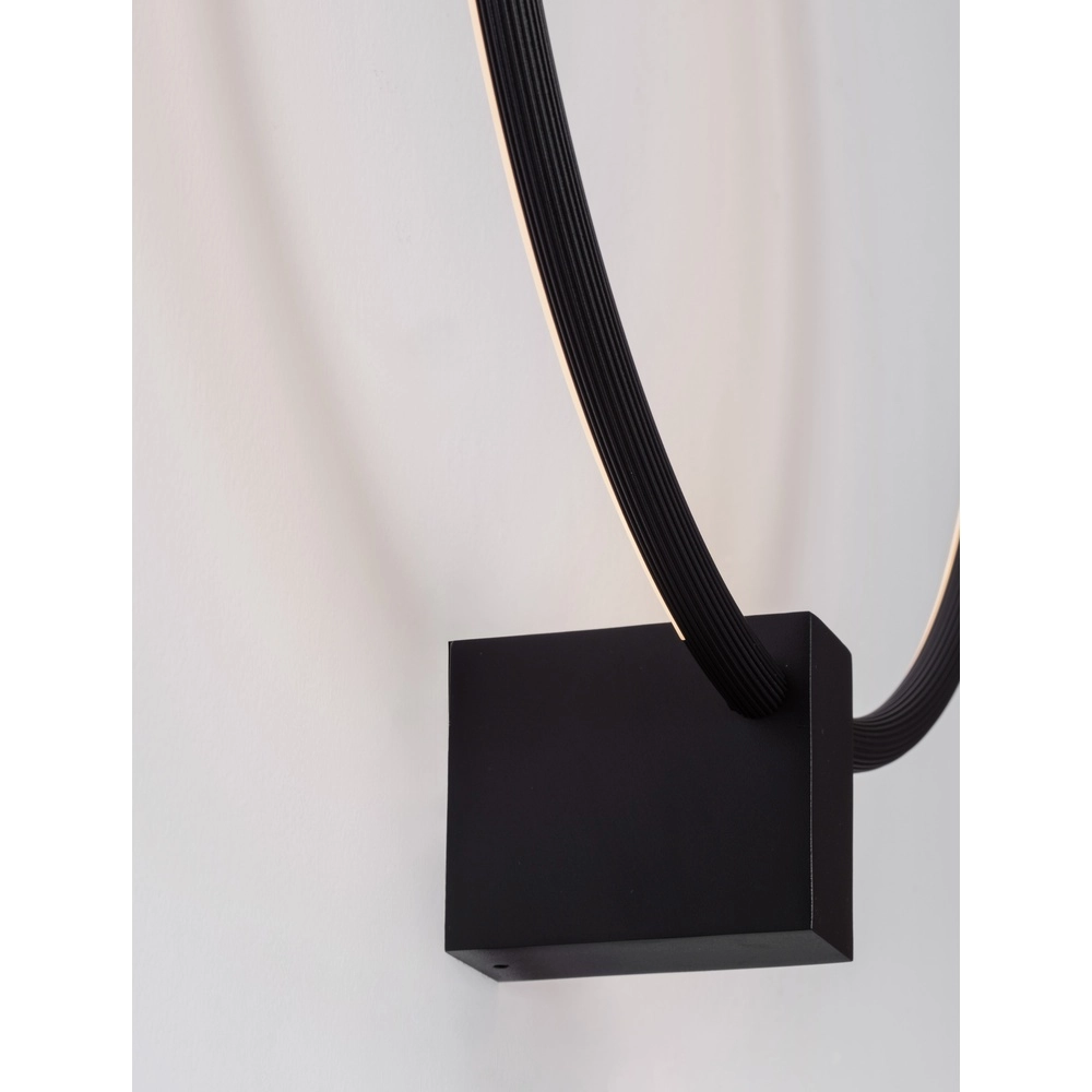 Applique murale ronde Cercio noir Lyora 5212017473677