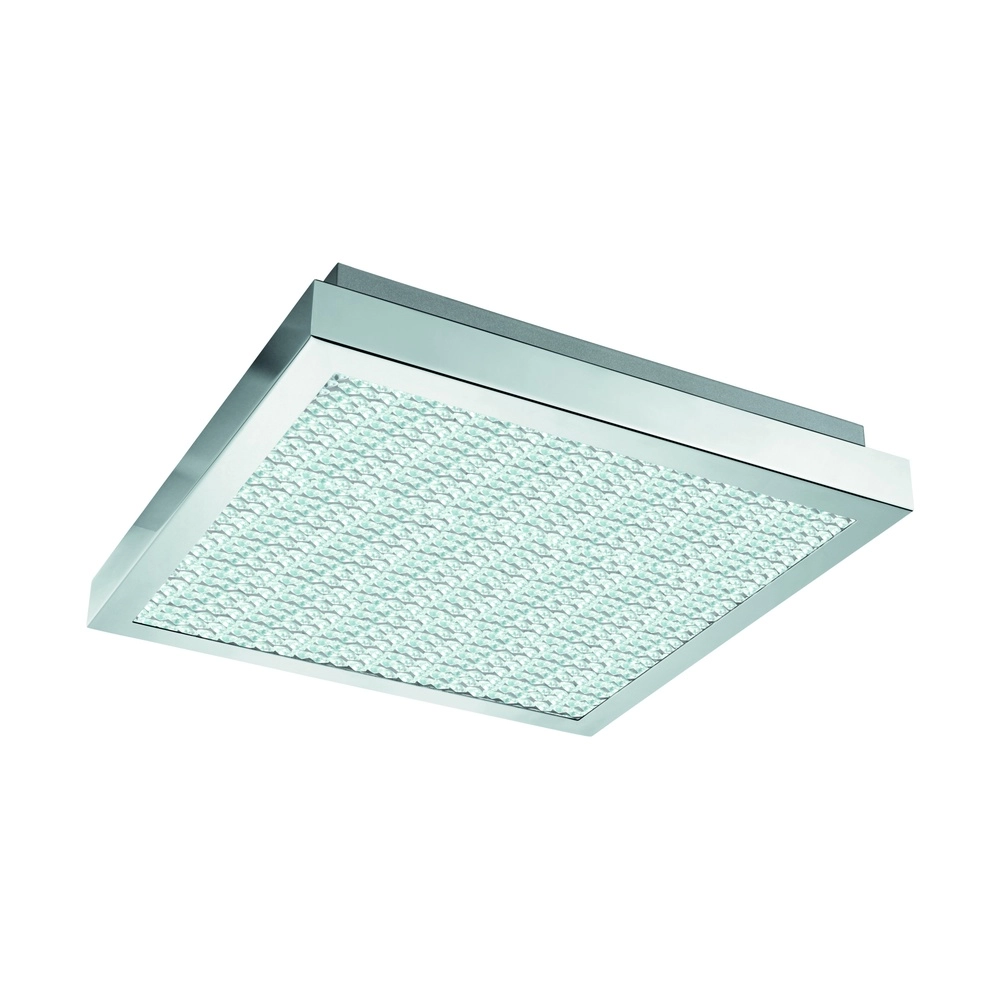 Éclairage de plafond Cardito chrome carré