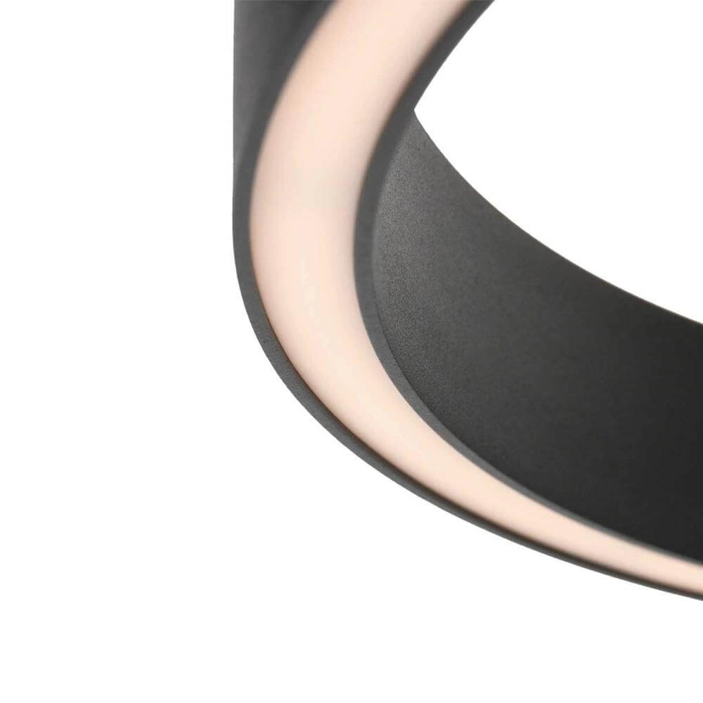 Lampadaire moderne Mykty noir Ø 40cm Steinhauer 8712746178173