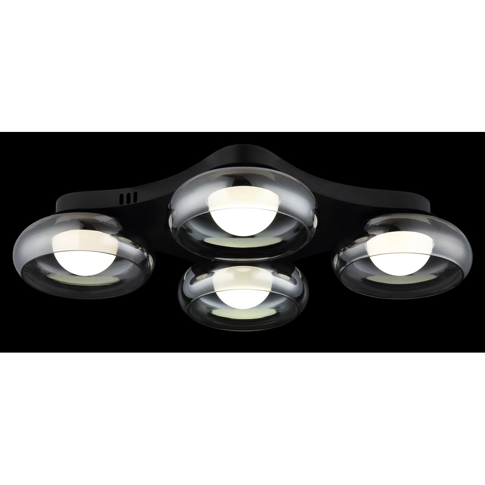 Lampe de plafond à design Carlene Noir à 4 lumières Globo 9007371575176