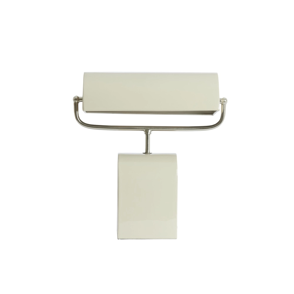 Lampe de bureau crème Cardona avec du nickel - 1x E27