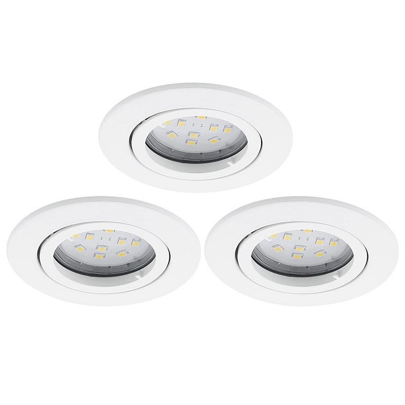 Spot de plafond LED Tedo lot de 3 blanc