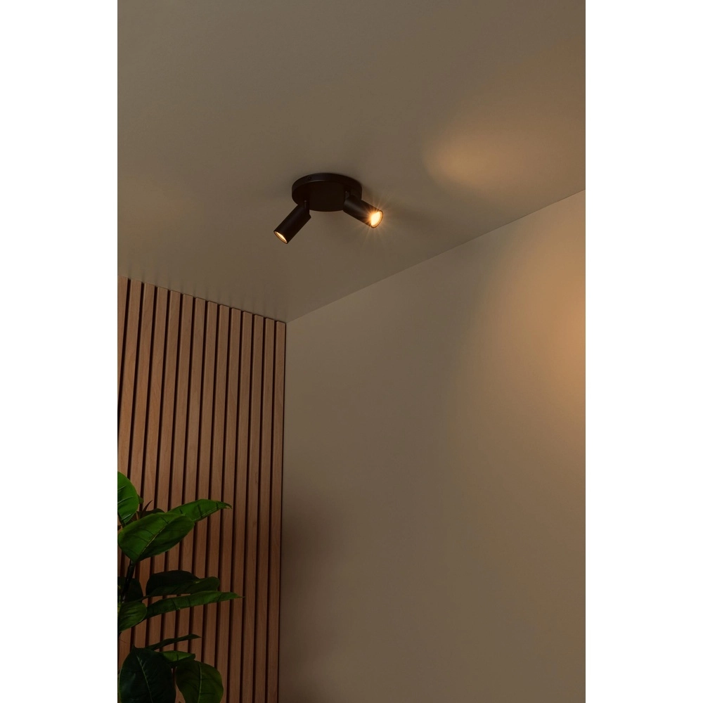 Projecteur de plafond Ritmo mini GU10 2-light black Lucide 5411212093974